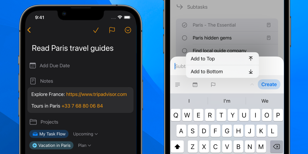 1.2.3 Tappable links and phone numbers