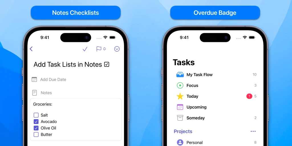 Notes Checklists