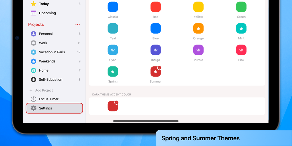 Spring and Summer Themes